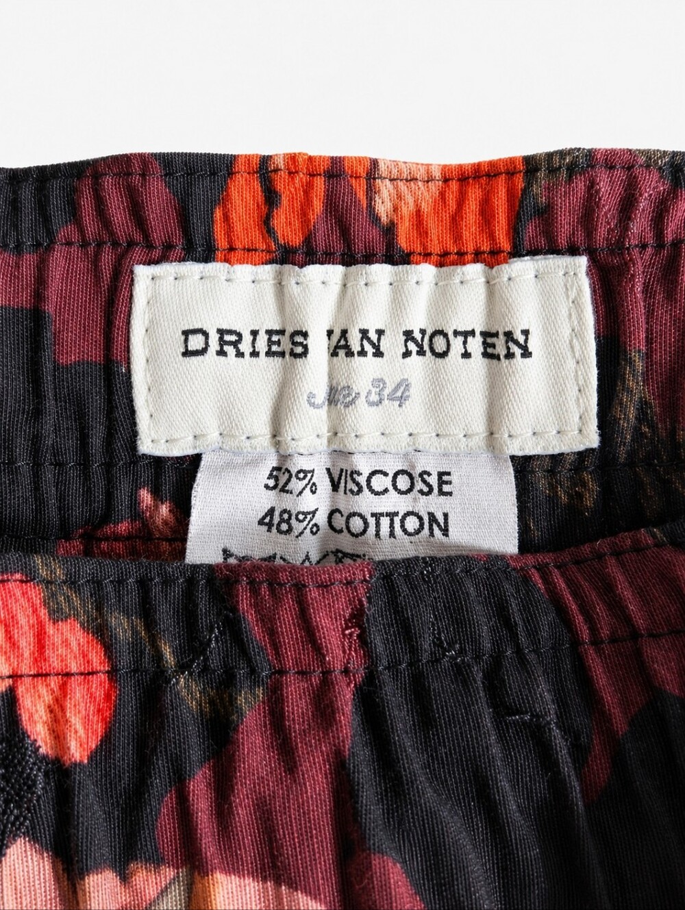 DRIES VAN NOTEN | Black Floral Print Skirt IT 34 US Small - Picture 7 of 7